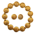 Vintage Gold Tone Medallion Set