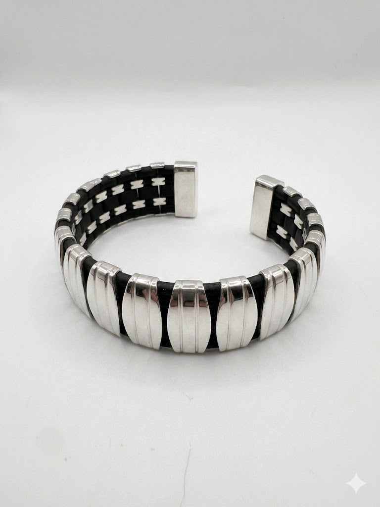 Vintage Silver and Black Geometric Set
