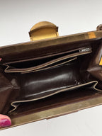Vintage Crocodile Skin Embossed Handbag