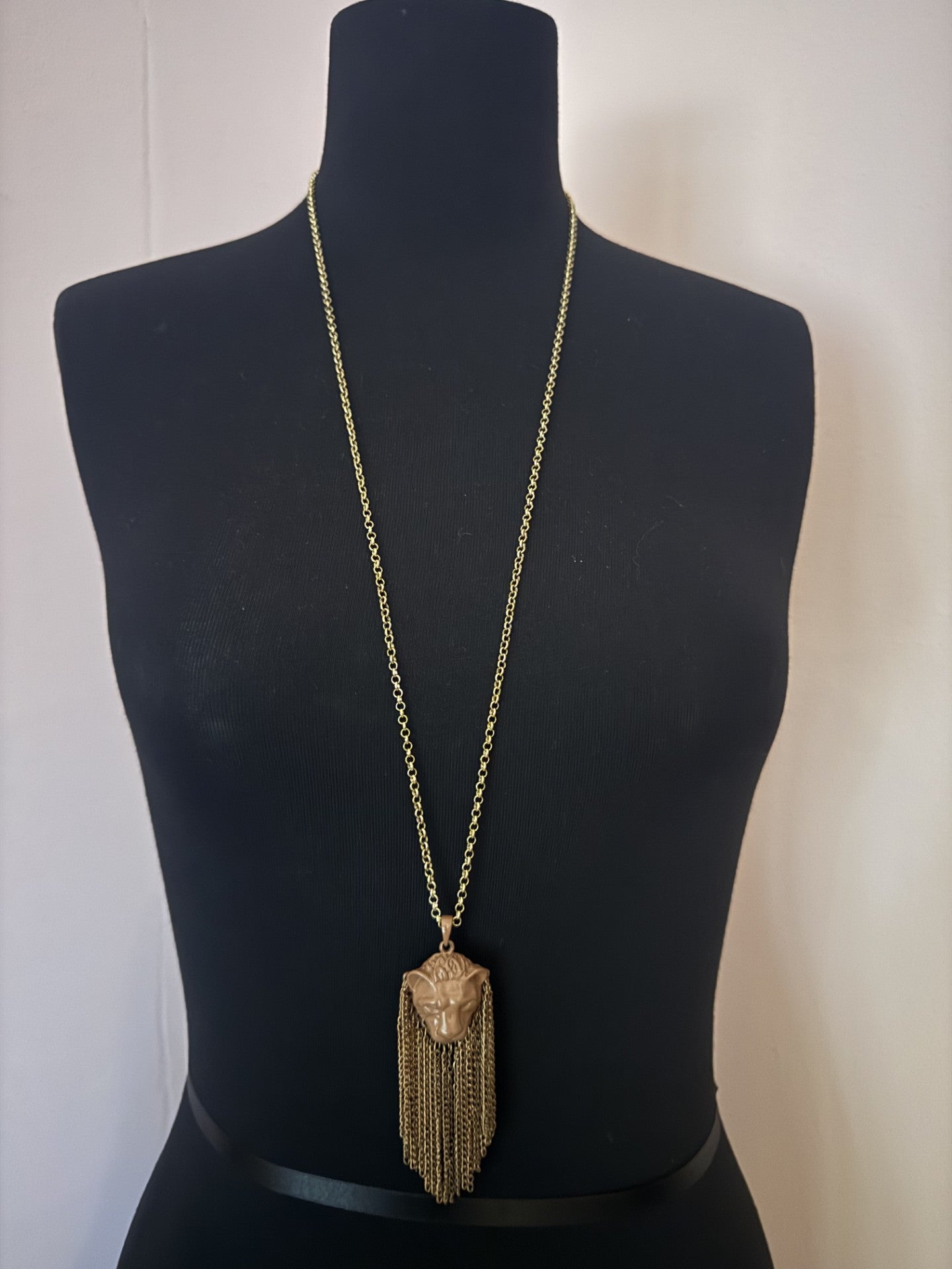 Vintage Art Deco Revival Panther Pendant Necklace