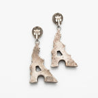 Vintage F. Volle Paris Eiffel Tower Drop Clip On Earrings