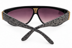 Vintage Yves Saint Laurent Cassandre Marbled Wraparound Sunglasses