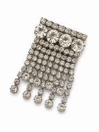 Vintage Crystal Fringe Statement Brooch