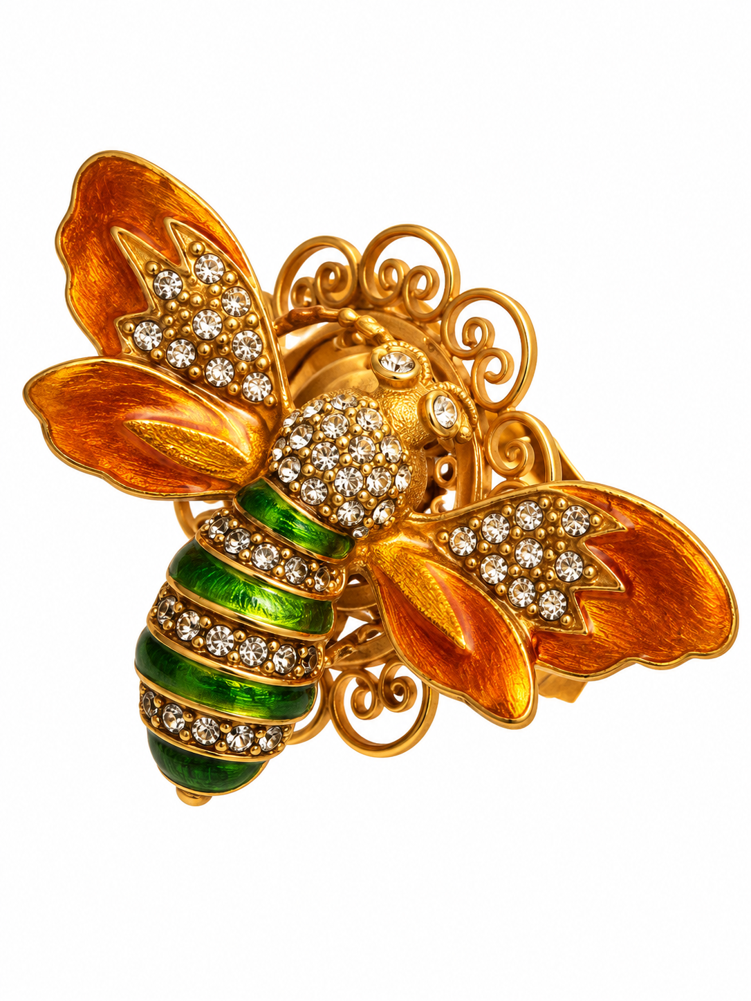 Dolce & Gabbana Vintage Jeweled Bee Cocktail Ring