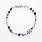 Vintage Chanel Fall 2007 Lapis Lazuli & CC Charm Necklace