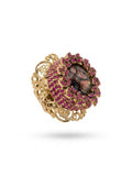 Vintage Byzantine Revival Gold Plated Statement Ring