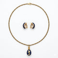 Italian Enameled Pendant & Earrings Set