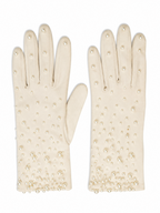 Vintage Ivory Faux Pearl Embellished Gloves