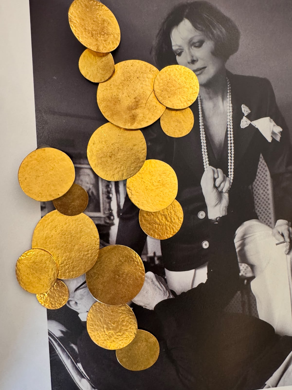 Vintage Hervé Van der Straeten 24K Gold Plated Disc Drop Earrings