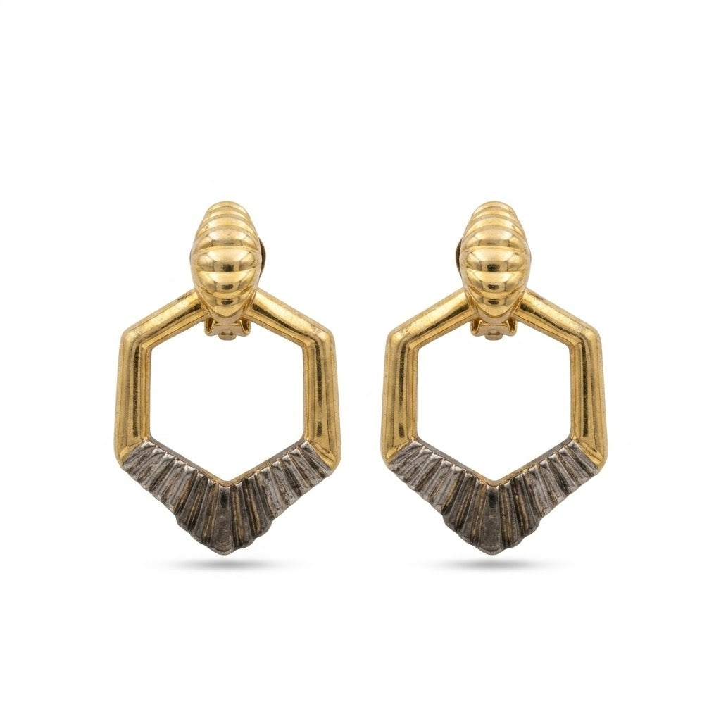 Vintage Modernist Geometric Earrings