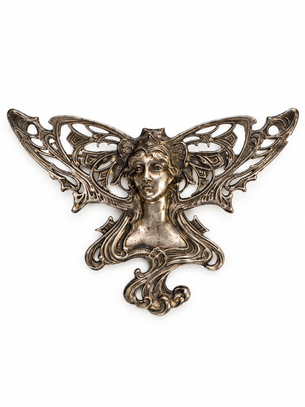 Vintage Art Nouveau Fairy Wing Brooch