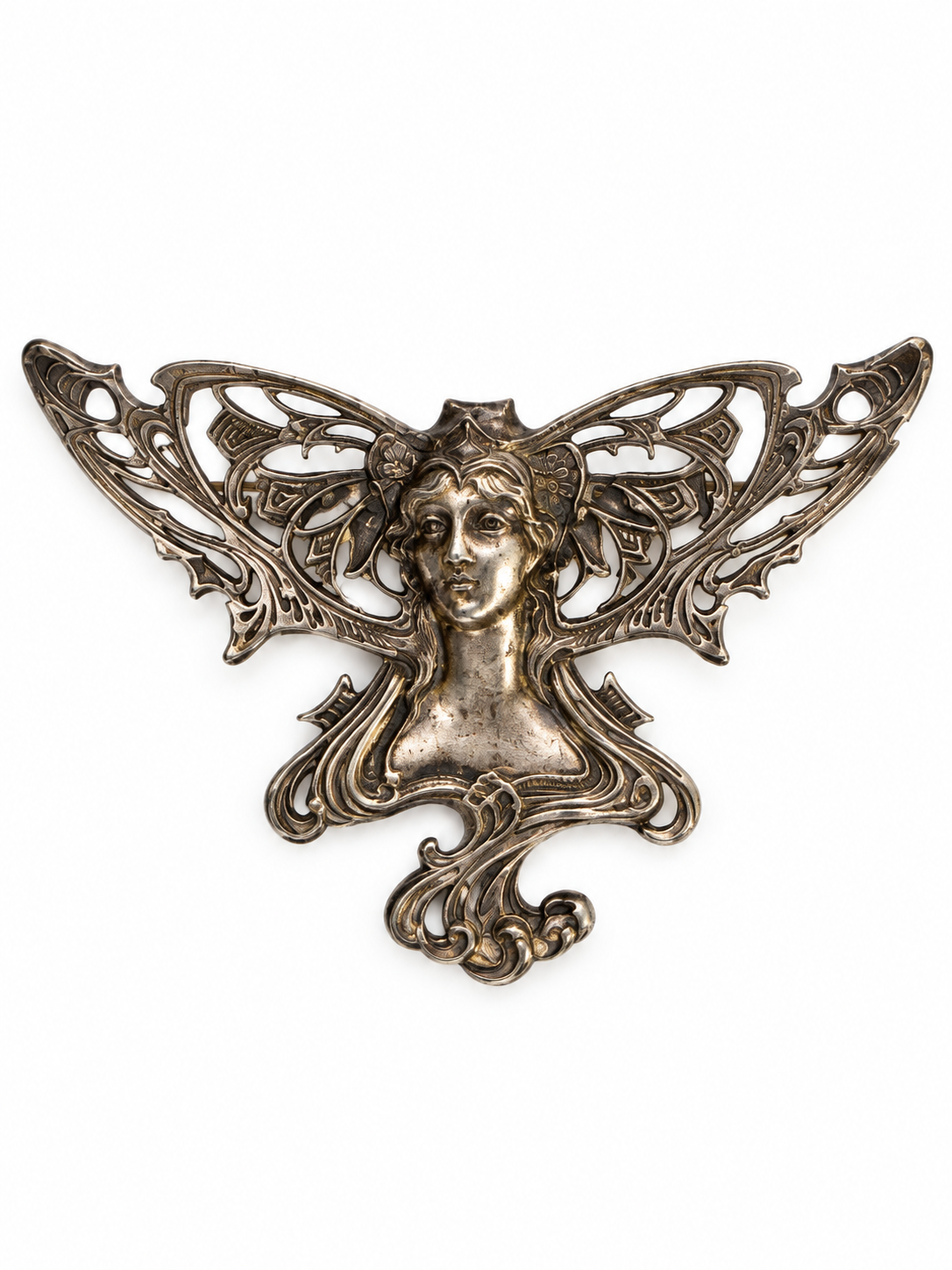 Vintage Art Nouveau Fairy Wing Brooch