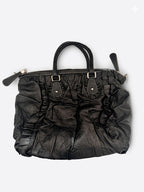 Dolce & Gabbana Black Lambskin Miss Rouche Bag