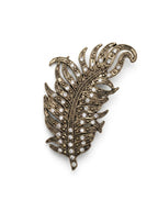 Vintage Rhinestone Feather Hair Pin
