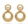 Vintage Resin Hoop Drop Earrings