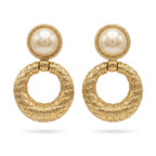 Vintage Resin Hoop Drop Earrings