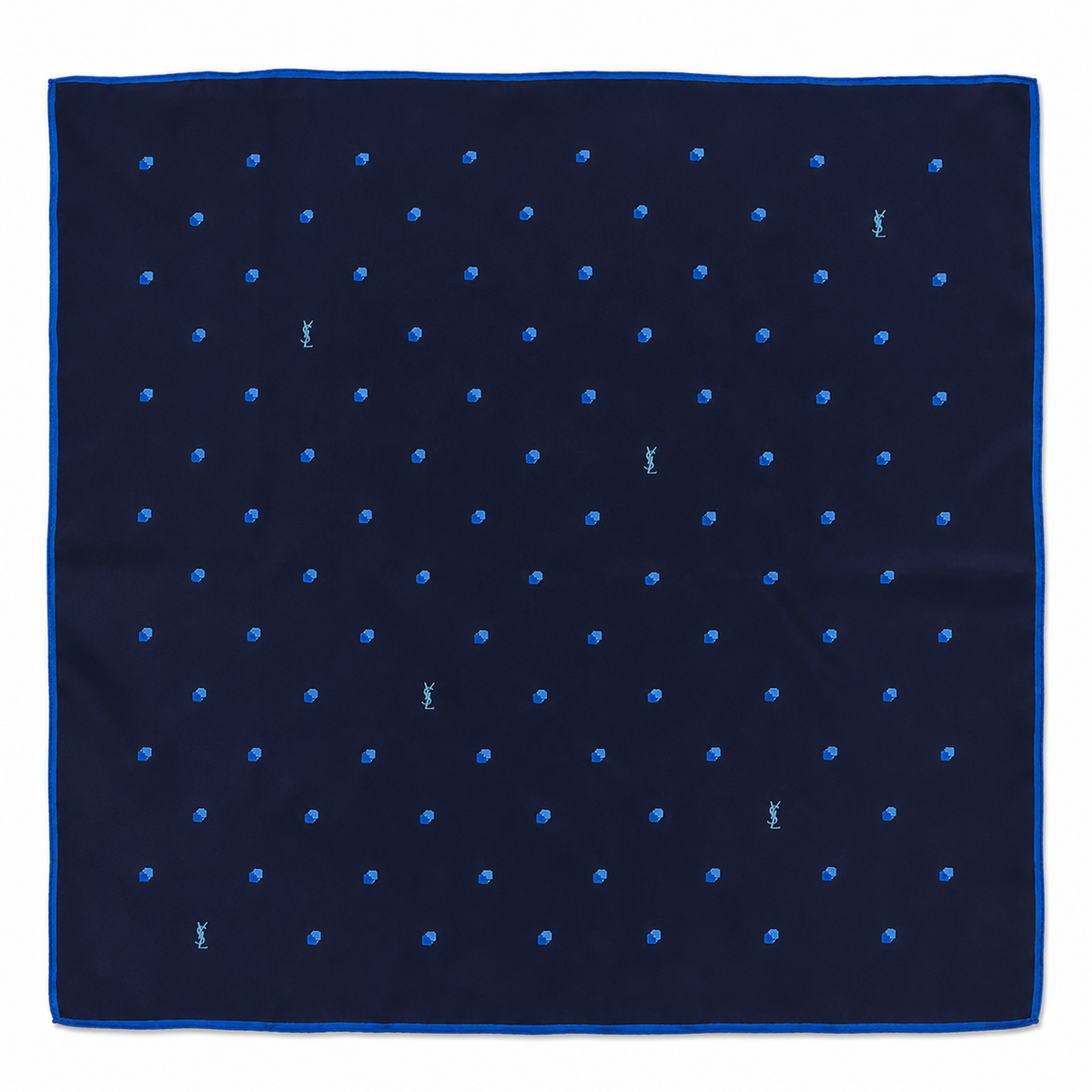Vintage Yves Saint Laurent Monogram Silk Scarf