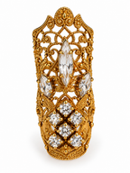 Vintage Baroque Crystal Filigree Ring
