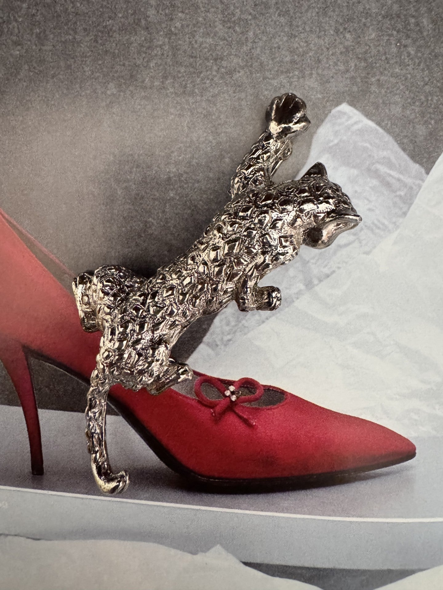 Vintage Textured Panther Statement Brooch