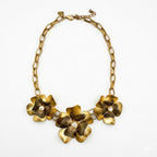 Vintage Floral Sculptural Statement Necklace