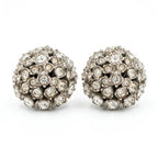 Vintage DeLuigoro Rhinestone Cluster Clip-On Earrings