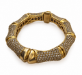 Vintage Pavé Crystal Gold Tone Link Bracelet