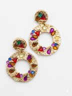 Vintage Retro Resin Oversized Statement Earrings