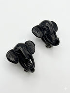 Vintage Elephant Design Clip-On Statement Earrings
