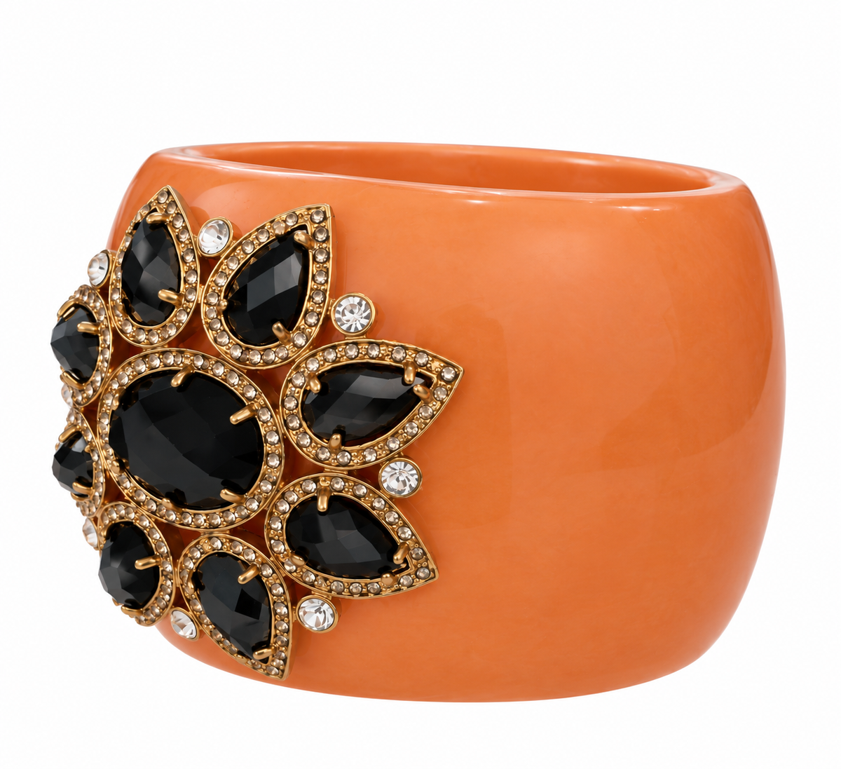 Vintage Roberto Cavalli Jeweled Resin Cuff Bracelet