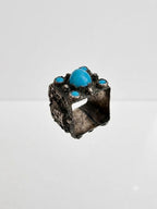 Vintage Egyptian Revival Turquoise Statement Ring