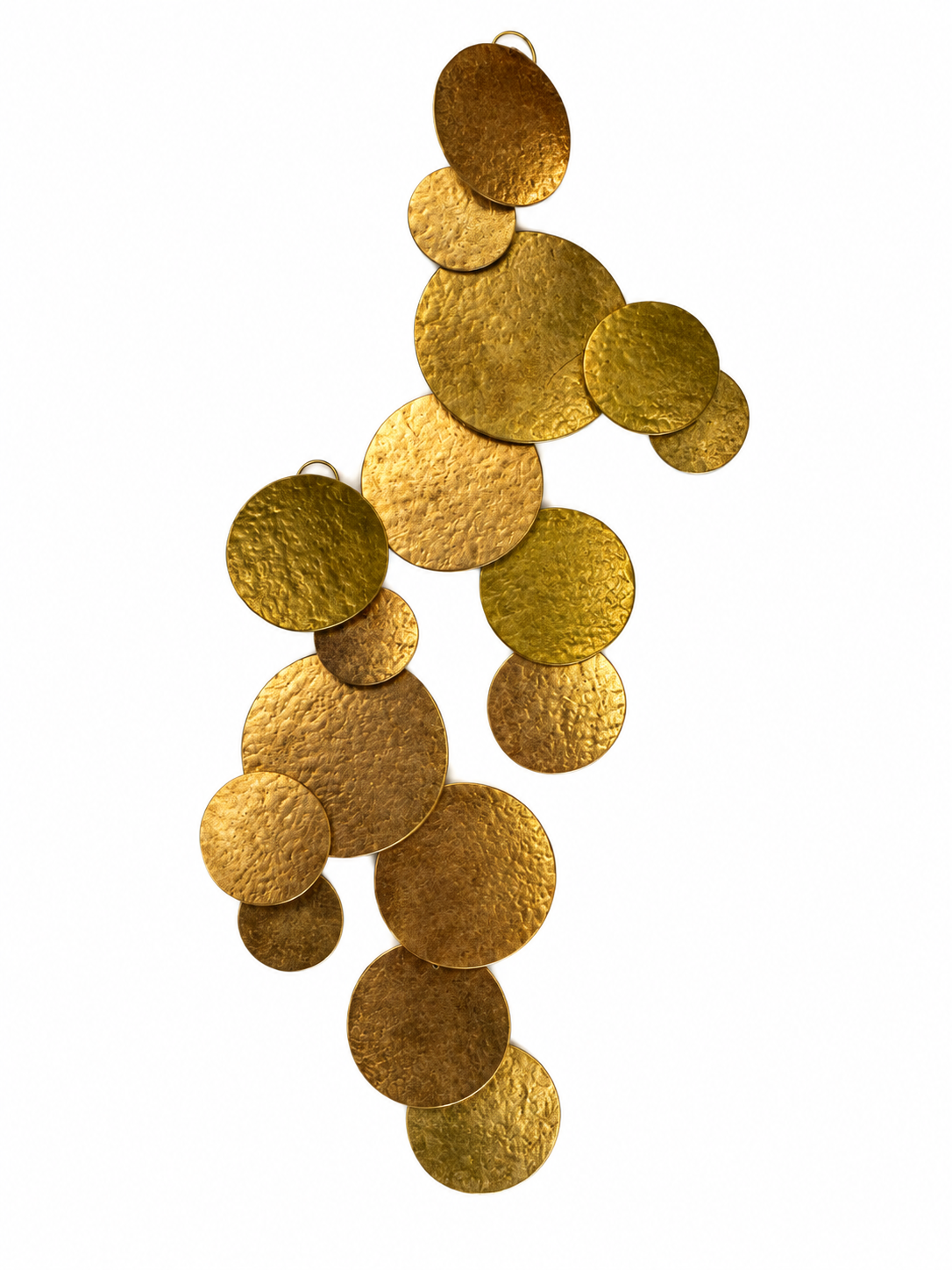 Vintage Hervé Van der Straeten 24K Gold Plated Disc Drop Earrings