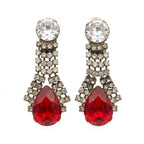 Vintage Dramatic Crystal Drop Statement Earrings