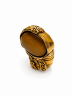 Vintage Yves Saint Laurent Amber Cabochon Statement Ring