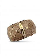 Signed SYL Gilded Quilted Enamel Bangle in Dusty Rose