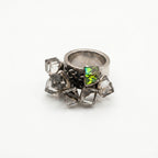 Vintage Modernist Crystal Cluster Ring  Description