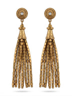 Vintage Art Deco Inspired Tassel Drop Statement Earring