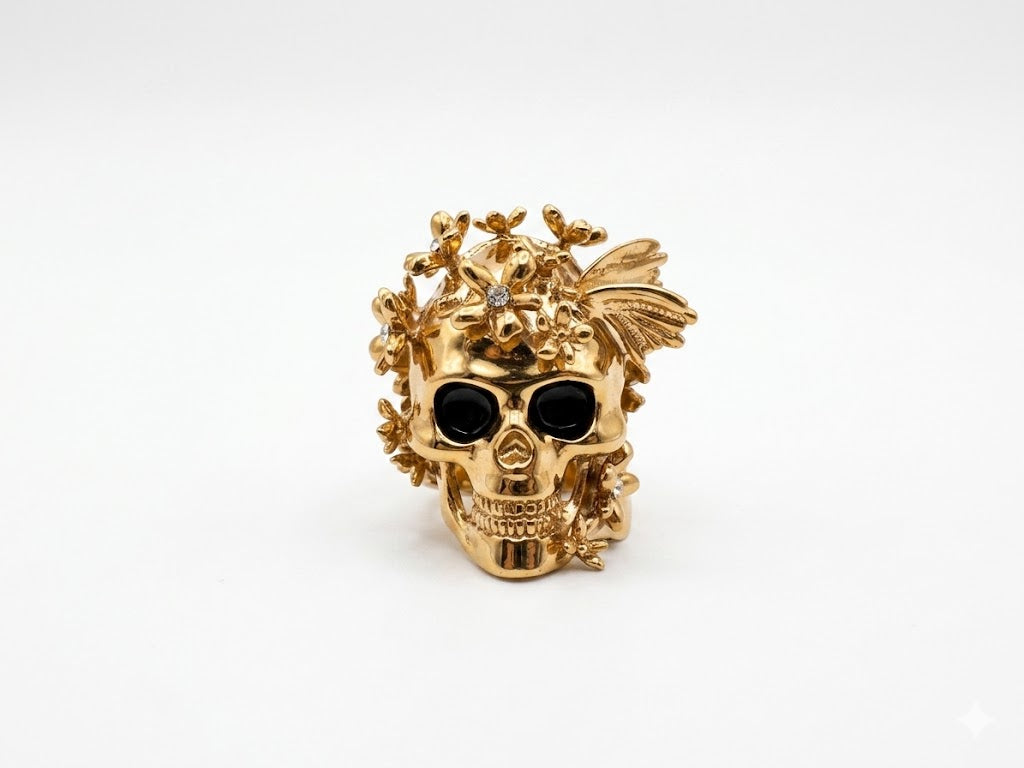 Oscar de la Renta Baroque Skull Statement Ring
