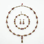 Vintage Venetian Style Glass Bead Jewelry Set