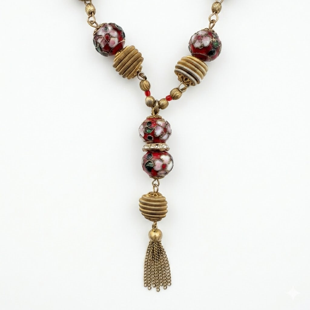 Vintage Venetian Style Glass Bead Jewelry Set