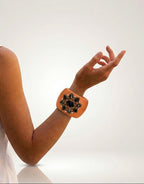 Vintage Roberto Cavalli Jeweled Resin Cuff Bracelet