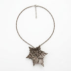 Vintage Botanical Leaf Statement Necklace