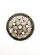 Vintage Scandinavian Modern Enamel Floral Brooch