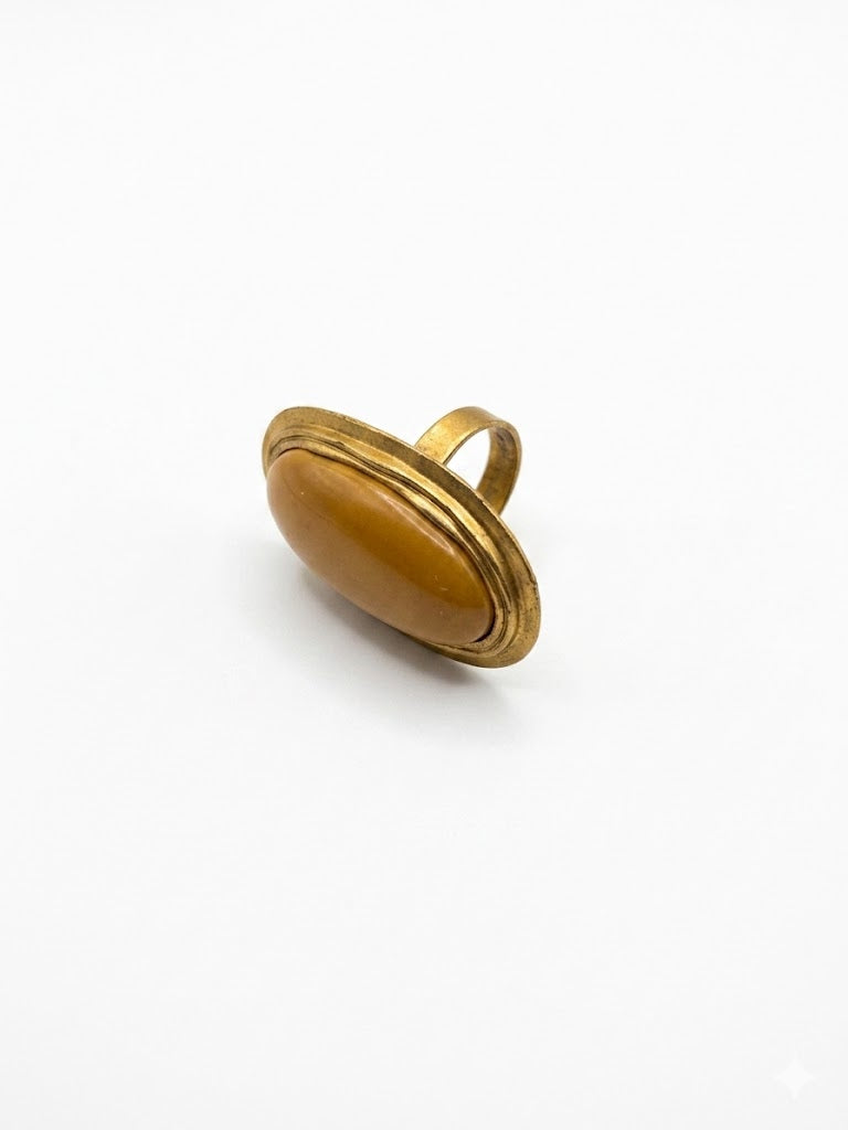 Vintage Modernist Oversized Cabochon Ring
