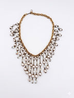 Vintage Faux Pearl Fringe Waterfall Necklace