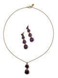 Vintage Purple Crystal Jewelry Set