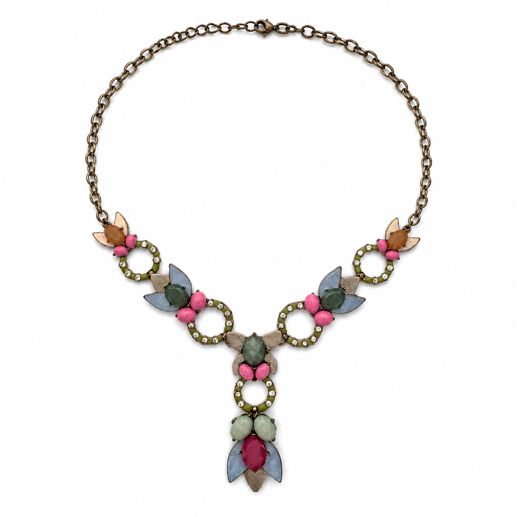 Vintage Floral Statement Necklace