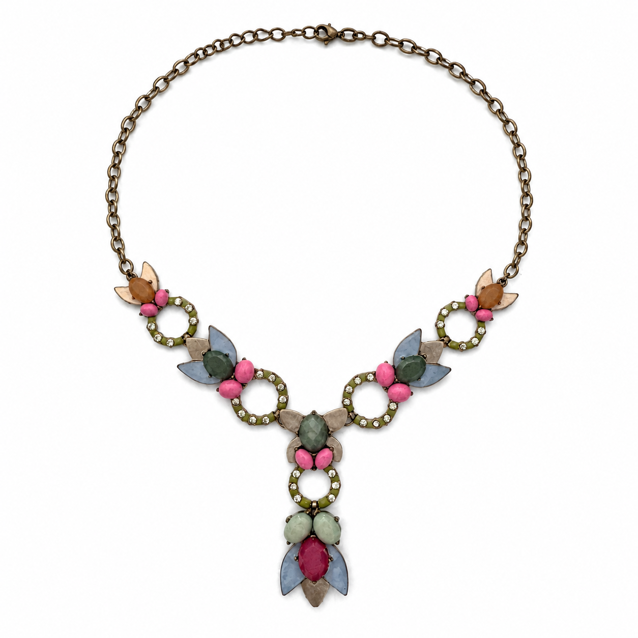 Vintage Floral Statement Necklace