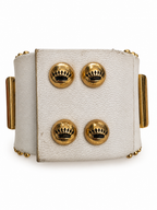 Vintage Juicy Couture Crystal Pyramid Leather Bracelet
