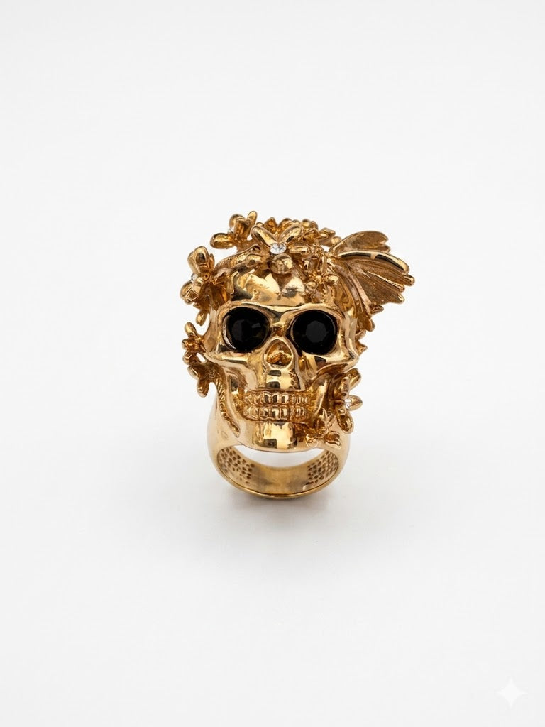 Oscar de la Renta Baroque Skull Statement Ring