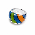 Vintage Multicolor Resin Ring